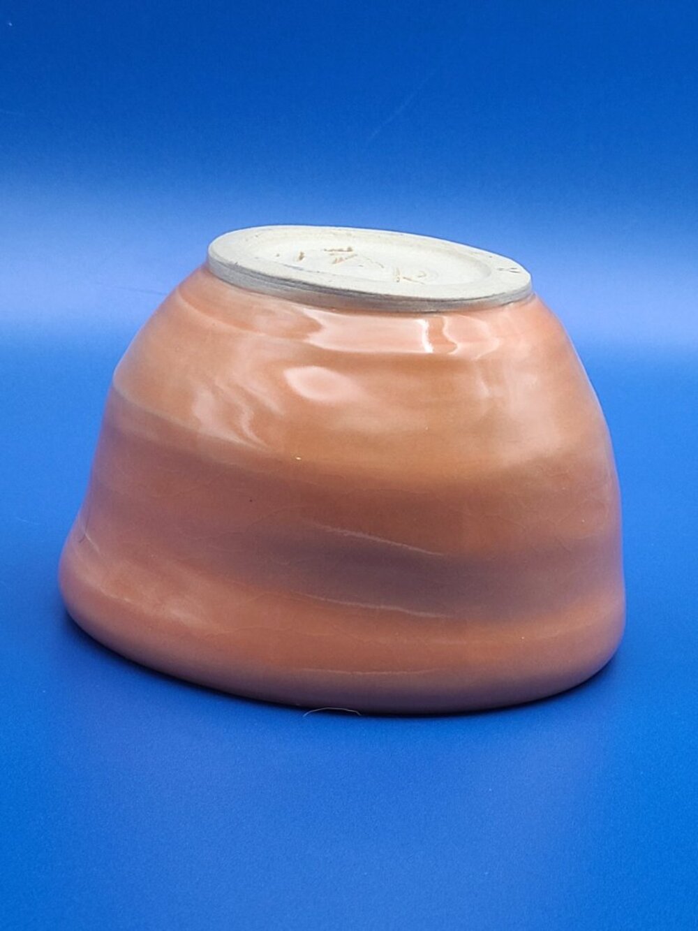 CLEARANCE Vintage Small Handmade Studio Pottery Orange Planter or Pot - Picture 4 of 7